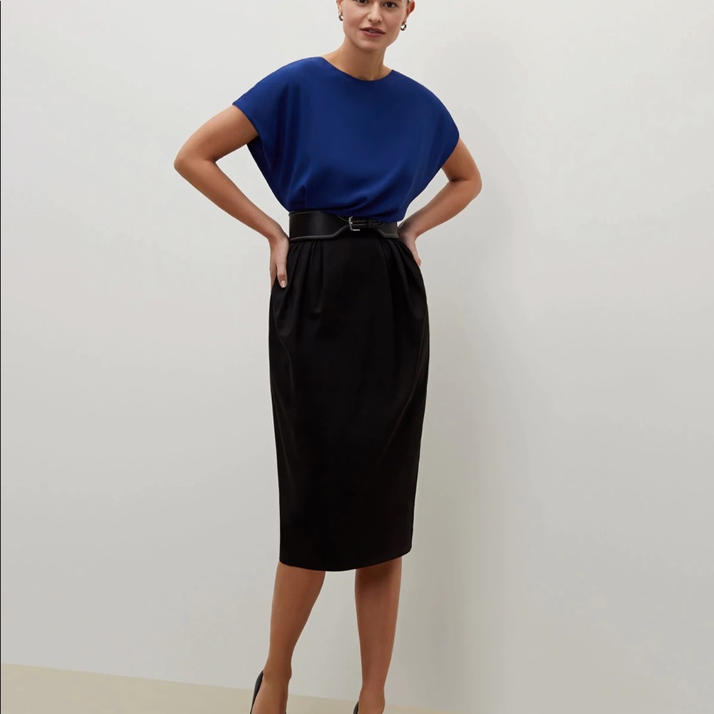 M.M.LaFleur Teresa Skirt  (size 16) NWT—Washable Wool Twill